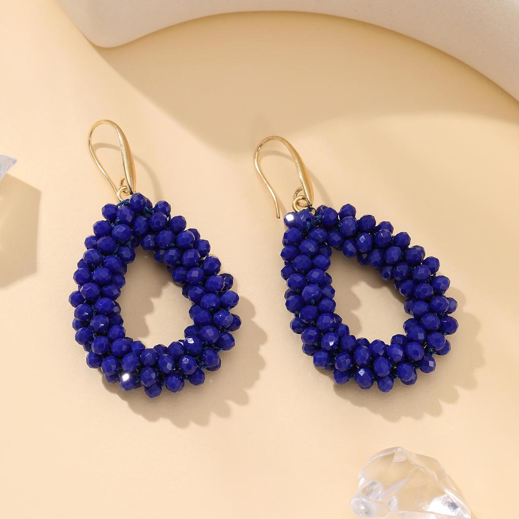 Small Earrings National Flag Colors Water Drop Earrings for Handmade Beads Crystal Earrings Gift Jewelry EA124