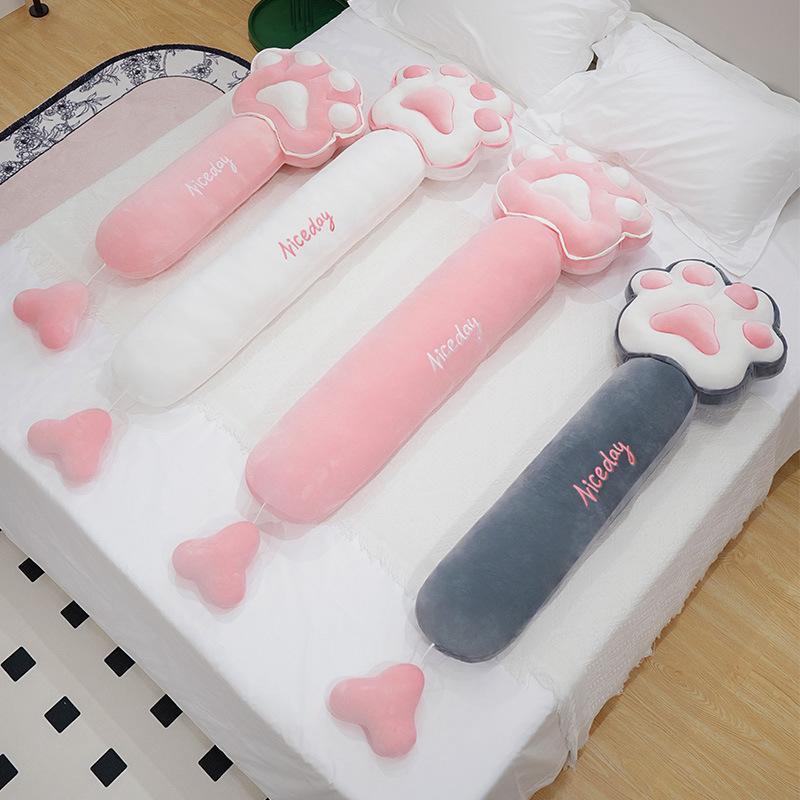 Мультяшная мягкая кошачья лапа, длинная подушка для метания, плюшевая игрушка, подушка для дома, дивана, подушка, тряпичная кукла для девочки, подарок на день рождения