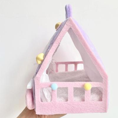 Очаровательная колыбелька для кукол с дизайном мини-домика-палатки, игрушечная кроватка для кукол-младенцев, для девочек, малышей, детей, для игры в ролевые игры, детская комната, дом, гостиная