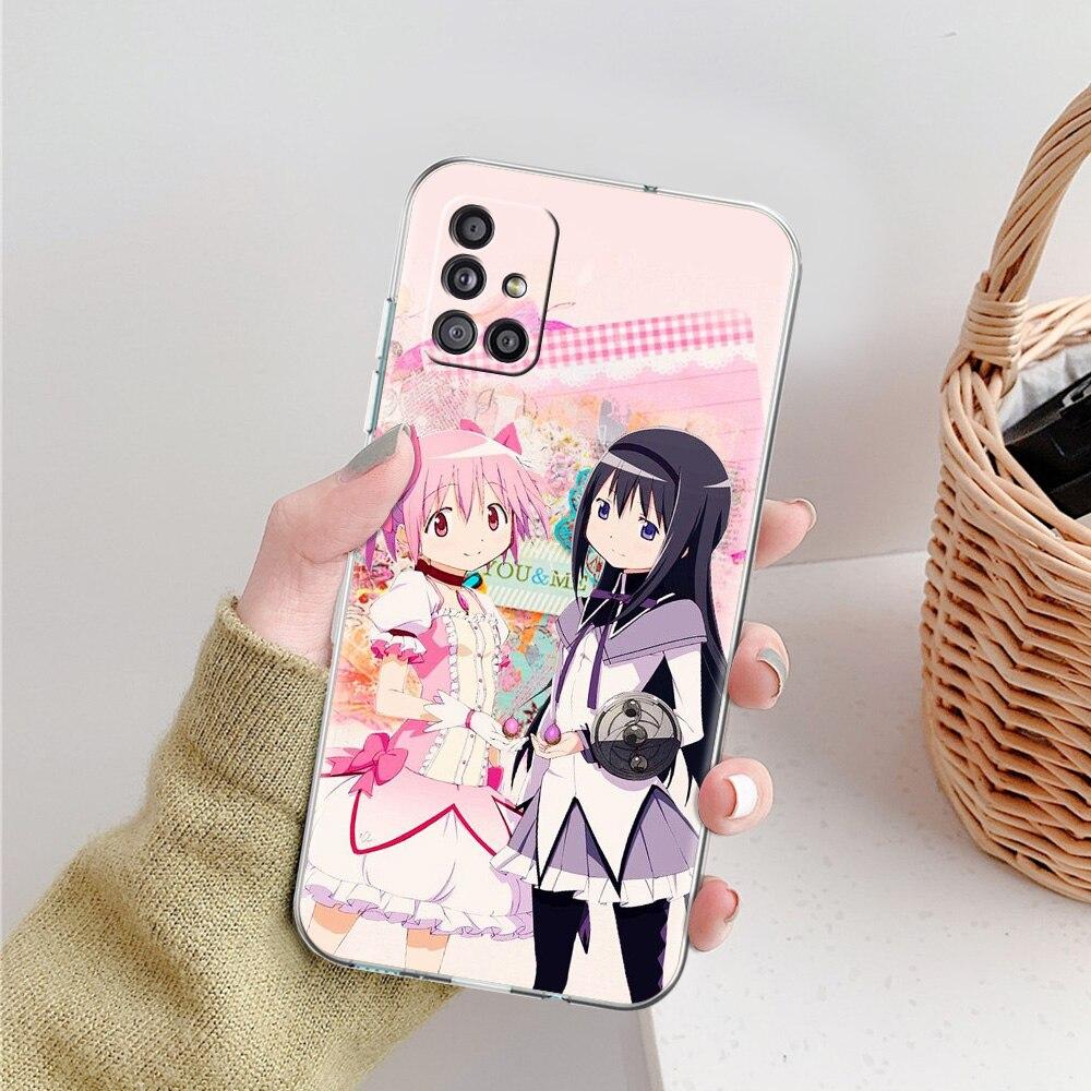 Чехол для телефона Anime Puella Magi Madoka Magica для Samsung Galaxy A51 A71 A21S A12 A11 A31 A41 A52 A32 5G A72 A01 A02S Прозрачный чехол