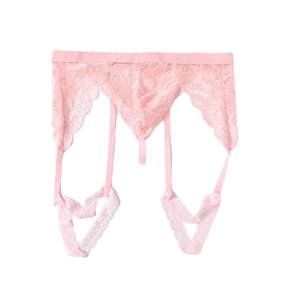U Convex Lace Flower Panties Solid Color Briefs Soft Men Thong  Valentine's Day