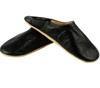 Round Toe Leather Slippers Babouche for Women: Comfort, Long-lasting Elegance, Aritsanal Colors Black