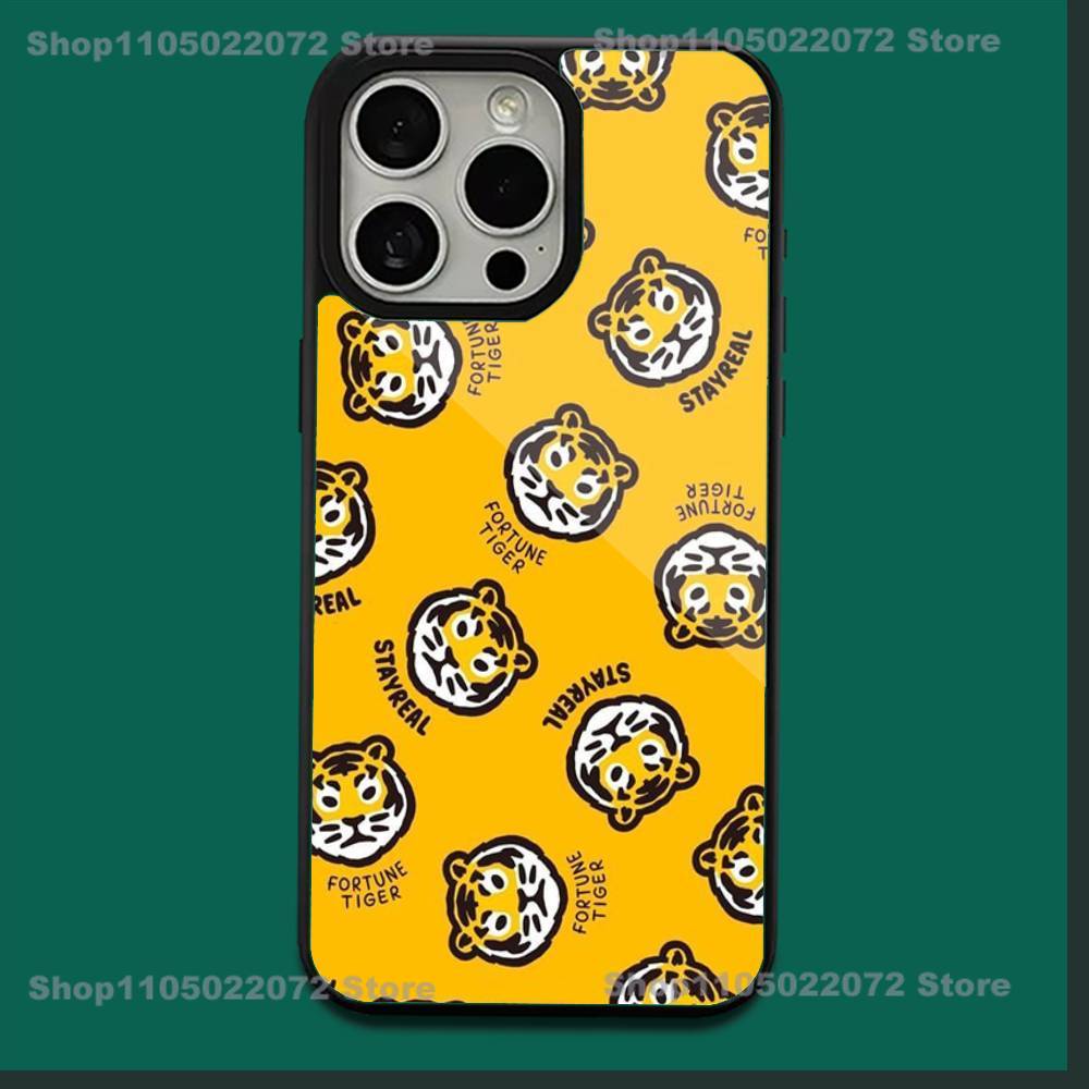 Cute Cartoon Tiger Phone Case For iPhone 17,16,15,14,13,12,11,Plus,Pro,Max,Mini Soft Magesafe Magnetic Wireless Charge