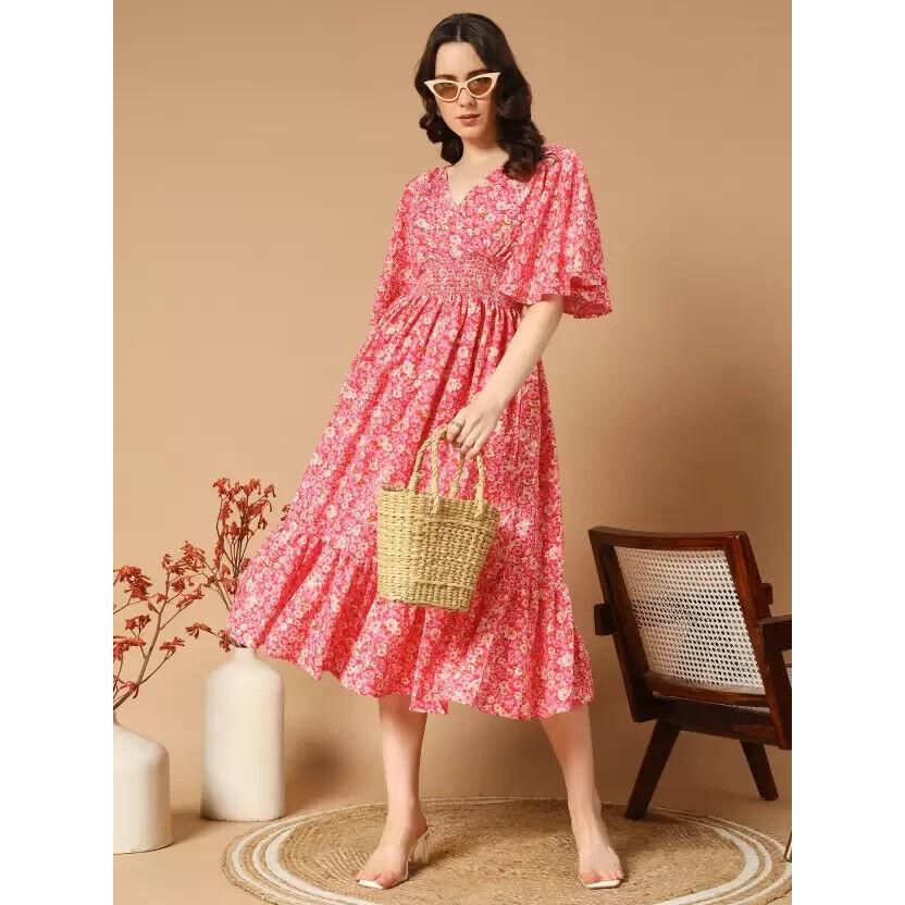 Western Wear Женское платье макси А-силуэта с принтом нарядная одежда с верхом и туникой А-силуэта VHF-3120