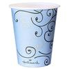 Sunnap Paper Cups, Polyethylene Laminated, Perfect for Hot or Iced Drinks, Heart Pattern, 3 Colors (White, Blue, Black), Hallmark, Stylish Design, Thi