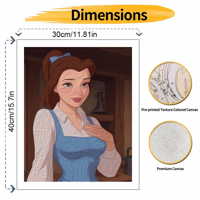 Disney Цифровое масляное искусство набор для рисования Принцесса Belle ручной DIY рисунок для домашнего декора
