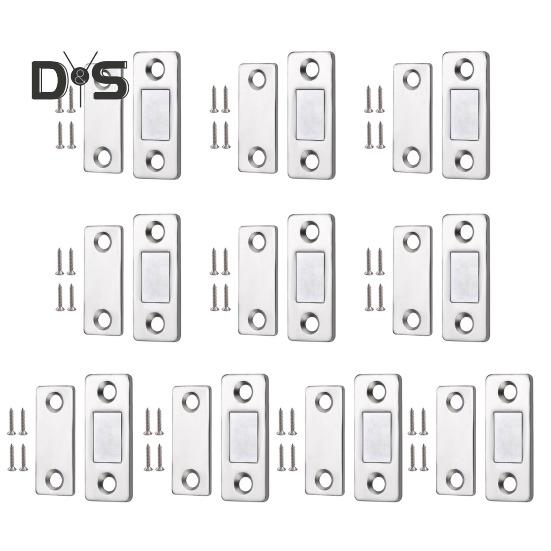 6/10/15 шт. невидимый магнит для двери шкафа с винтом ультратонкий нержавеющая сталь без сверления клей магнитный замок для раздвижной двери шкафа