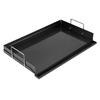 Carbon Steel Griddle 61x41 cm Flat Top Pre-Seasoned Plate Handle, for BBQ Eggs Burger, Even Heat Distribution, Non-Stick Portable Rectangular Family