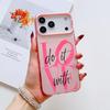 Чехол для телефона с буквой Love Art для iPhone 17 16 15 14 13 12 11 Pro Max Air Цветной Матовый Лазерный Аврора Ударопрочный Чехол для Телефона