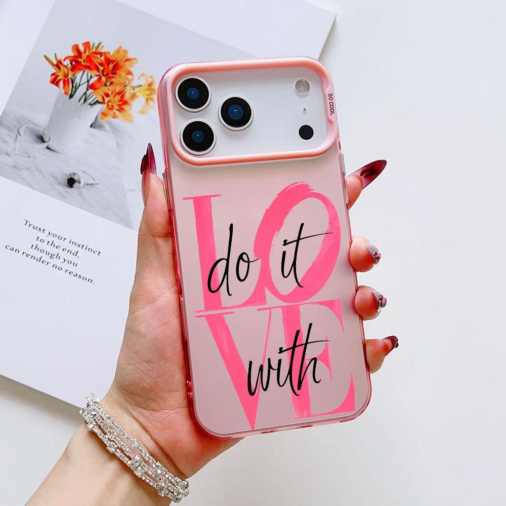Чехол для телефона Love Art для iPhone 17 16 15 14 13 12 11 Pro Max Air Матовый Лазерный Аврора Ударопрочный Funda