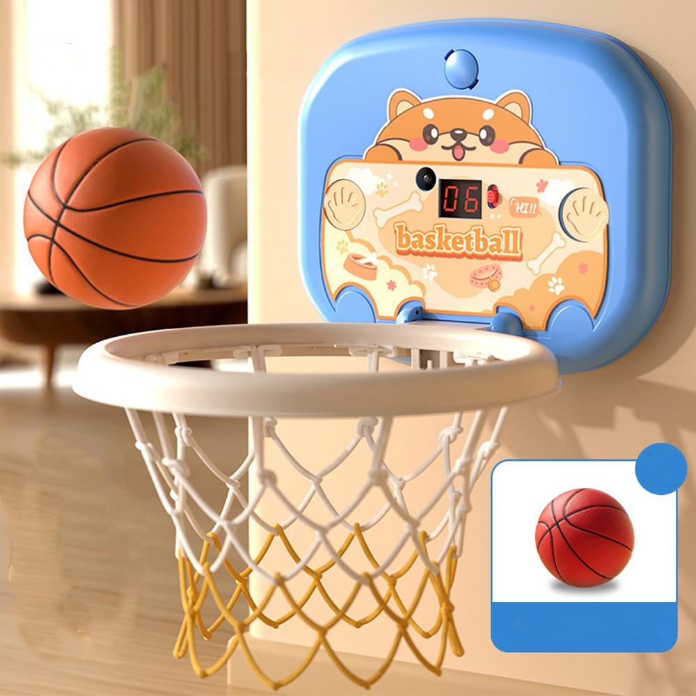 Cartoon Animal Baby Basketball Toy Set Scorable Scoreboard Mini Basketball Hoop  School Environment