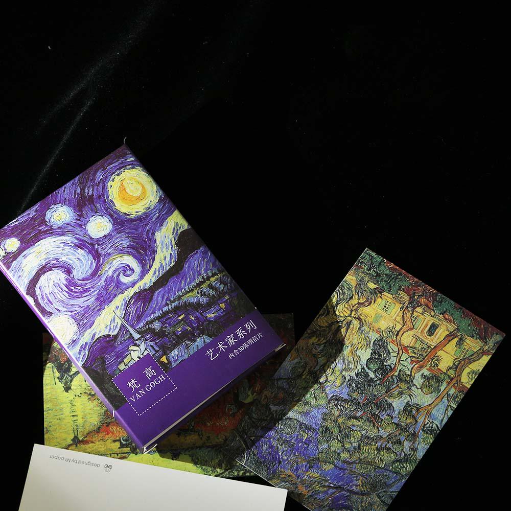PCs/lot Colourful Gift Office & School Supplies New Postcards Retro Bookmark Van Gogh Oil Painting