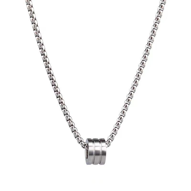 Персонализированные титановые стальные невыцветающие цветные бусины для маленькой талии, ожерелье, ювелирные изделия для мужчин в стиле хип-хоп, цепочка для свитера с маленькой талией