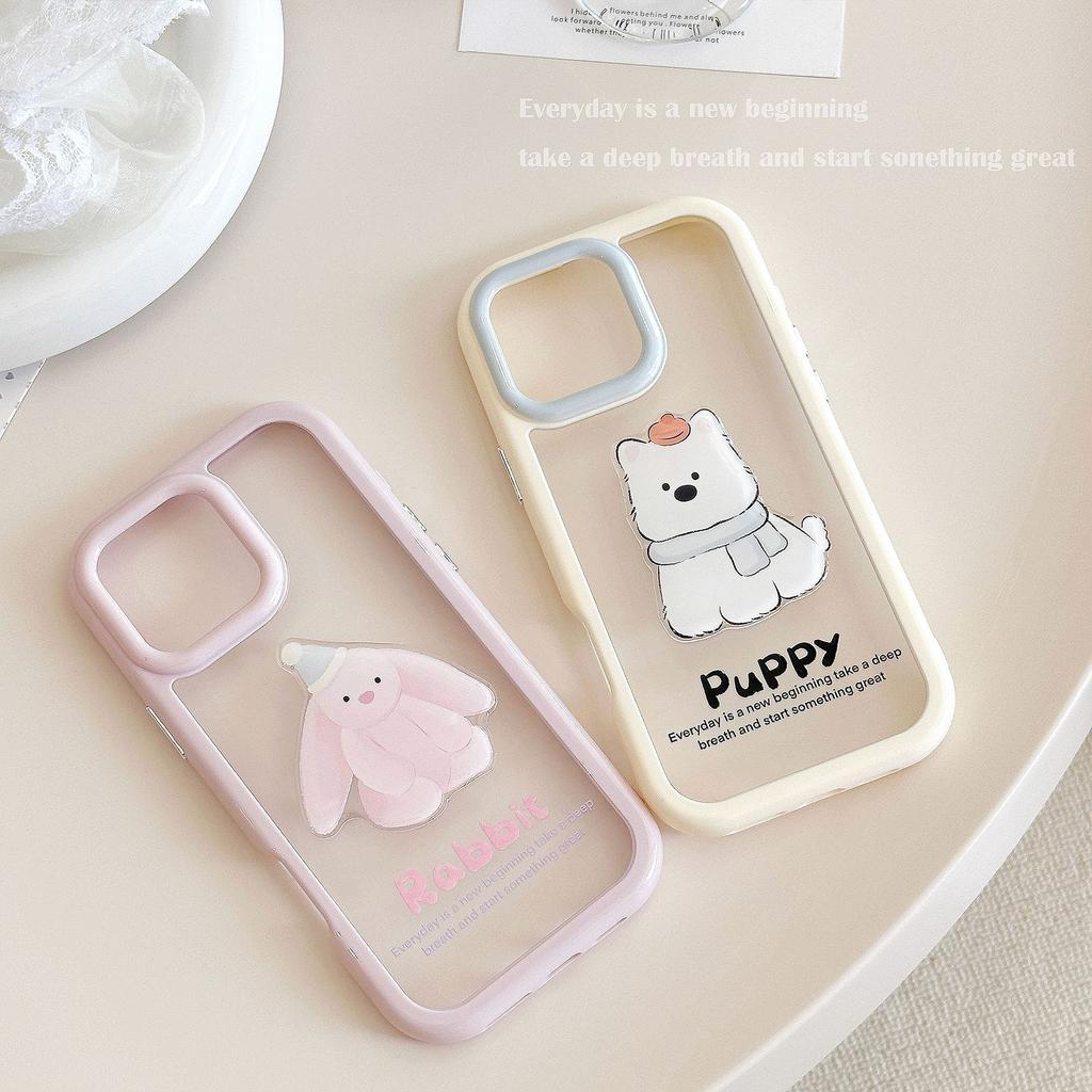Cute Three-dimensional for IPhone15 for Apple 16 Mobile Phone Case 17ProMax Couple Cartoon 11 Acrylic