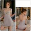 Женская Мода Лето Цветочный Платье для Сна Ледяной Шелк Camisole Ночная Рубашка Сексуальное Кружево С Чашечками Push-Up Одежда для Сна