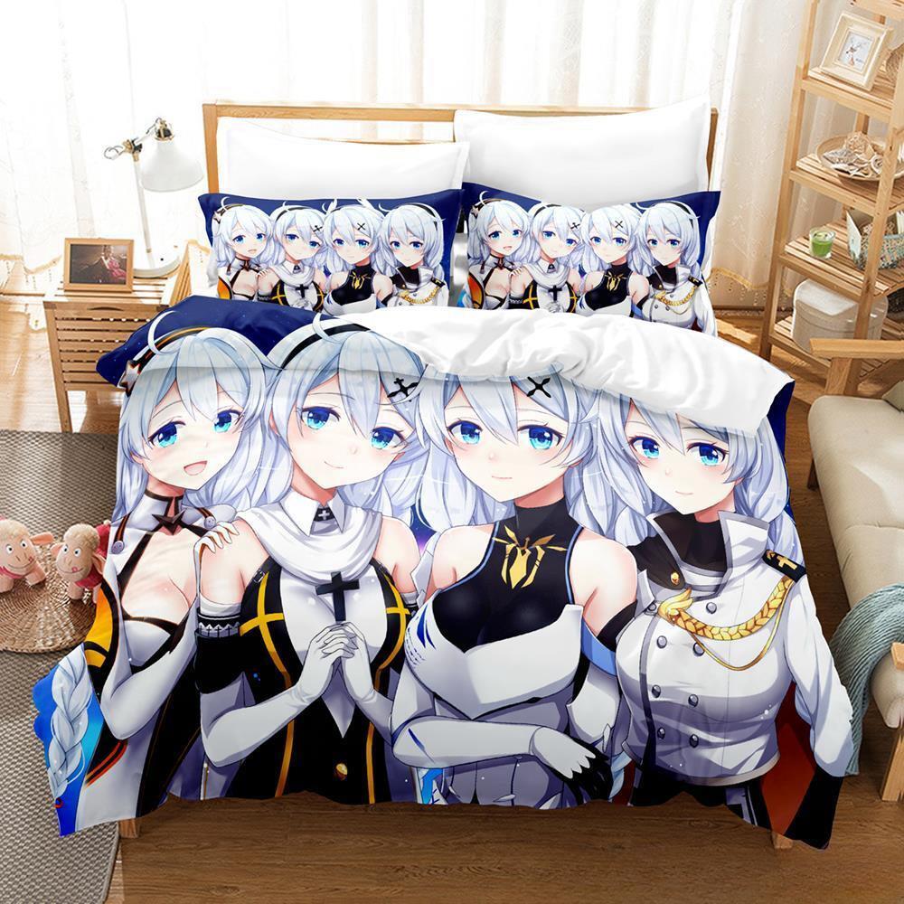 Игровой комплект постельного белья Honkai Impact 3 Односпальный Полуторный Двуспальный Кинг-сайз Комплект для кровати Взрослый Детский Спальня Комплекты пододеяльников Аниме Комплект простыней
