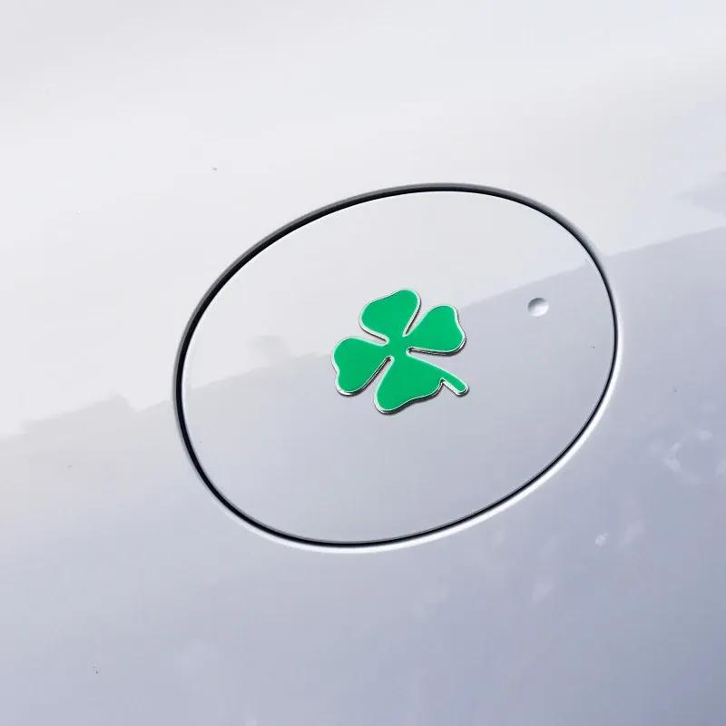 Green Four-leaf Clover Logo Decal for Alfa Romeo 147 156 166 159 Mito Giulietta Giulia Spider Car Side Fender Body Badge Sticker
