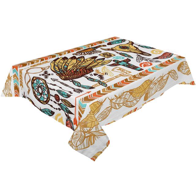 Ретро племенная графика водонепроницаемая скатерть свадебный декор стола дорожка для стола кухонный обеденный стол крышка