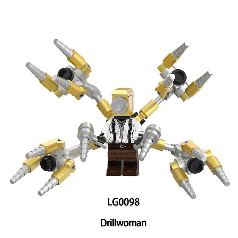 Скибиди Туалет Аниме Мультяшные Кубики Спикермен Телевизормен Оператор Экшн MOC Туалетмен против Монитора Конструктор Аудио