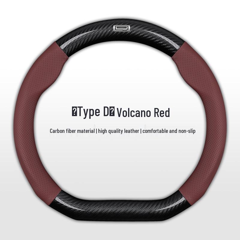 Genuine Leather Steering Wheel Cover for Qoros 3, 3 SUV, and 5 SUV - Four Seasons Universal Fit