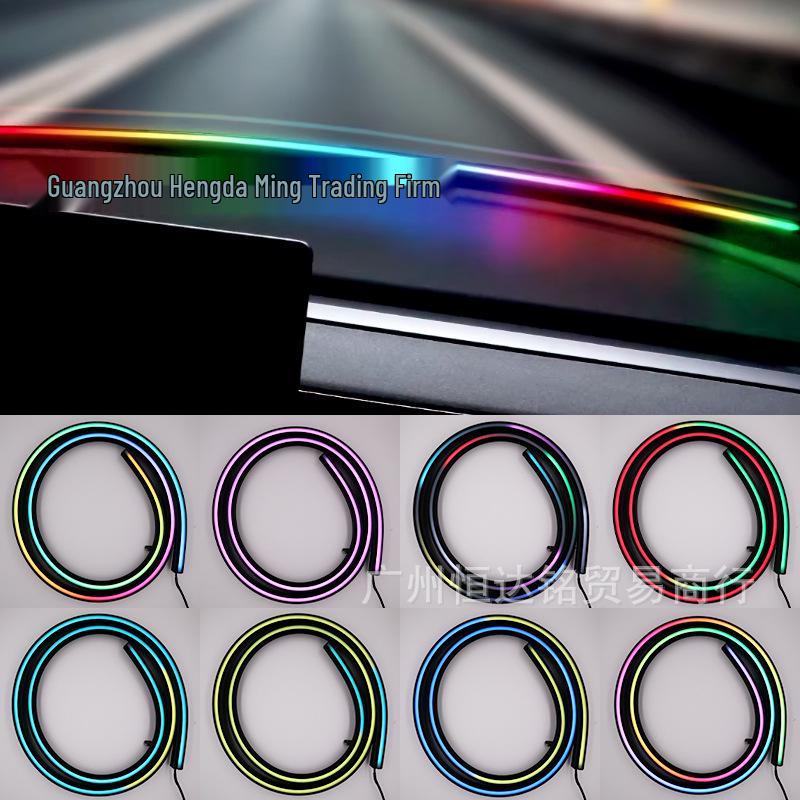 Светодиодная подсветка салона с питанием от USB для приборной панели и лобового стекла автомобиля - Функция цветового потока