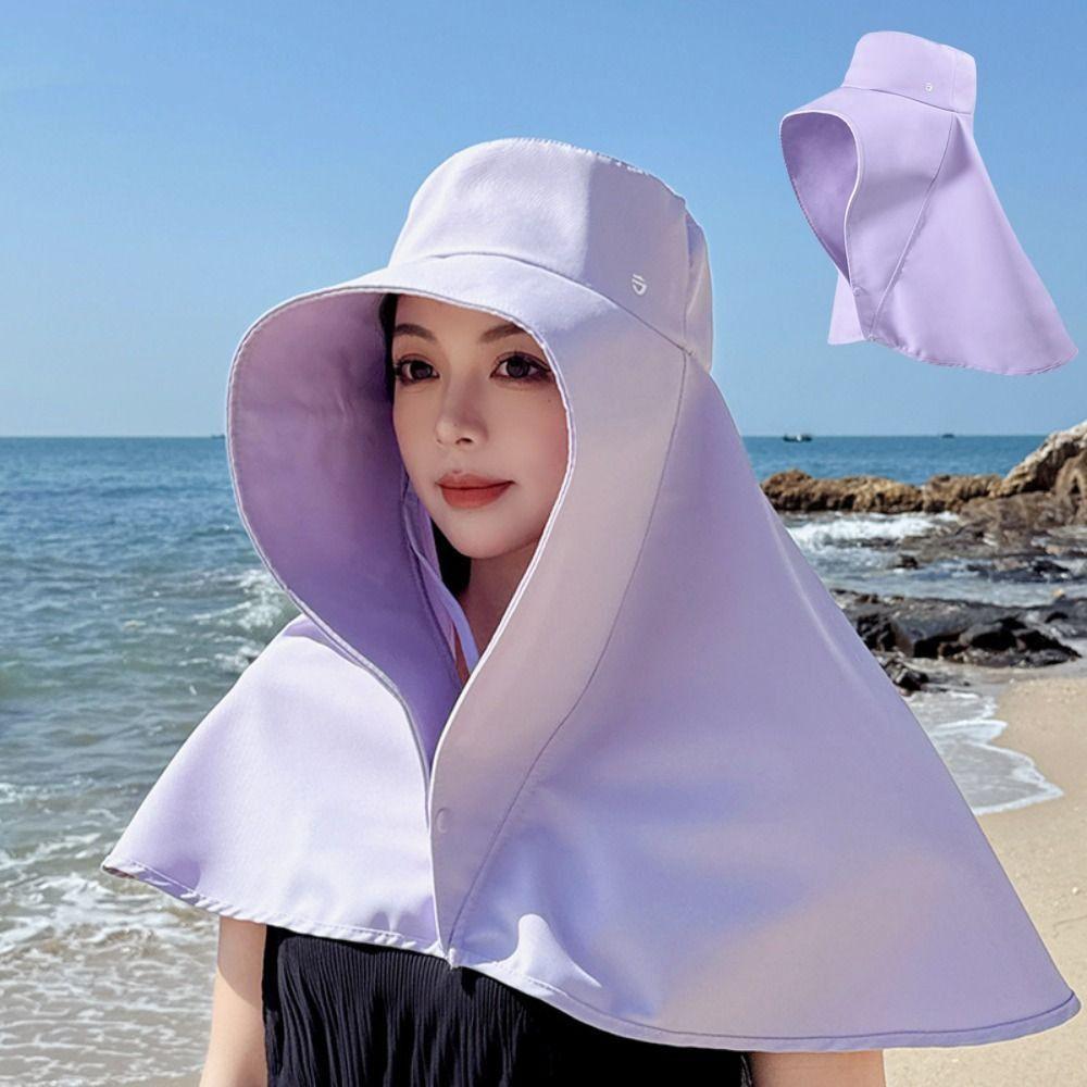 Wide-Brimmed Shawl Fisherman Hat Sunscreen Mask Hat Simple Picking Tea Hat Summer