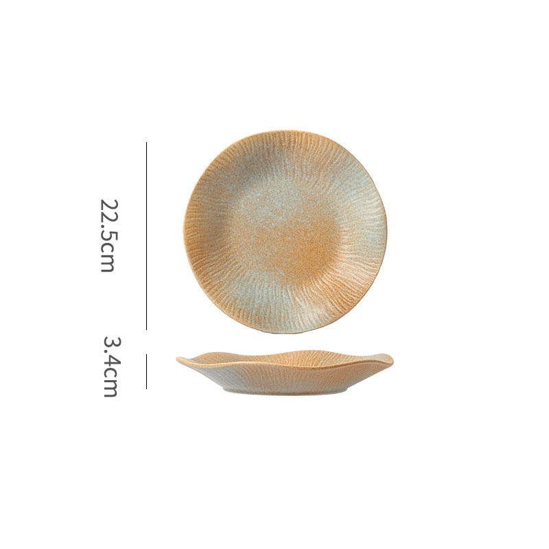 Винтажная креативная керамическая тарелка для обеда, десертная тарелка, тарелка для закусок, тарелки для сашими, суши, стейков, фирменная посуда для ресторана