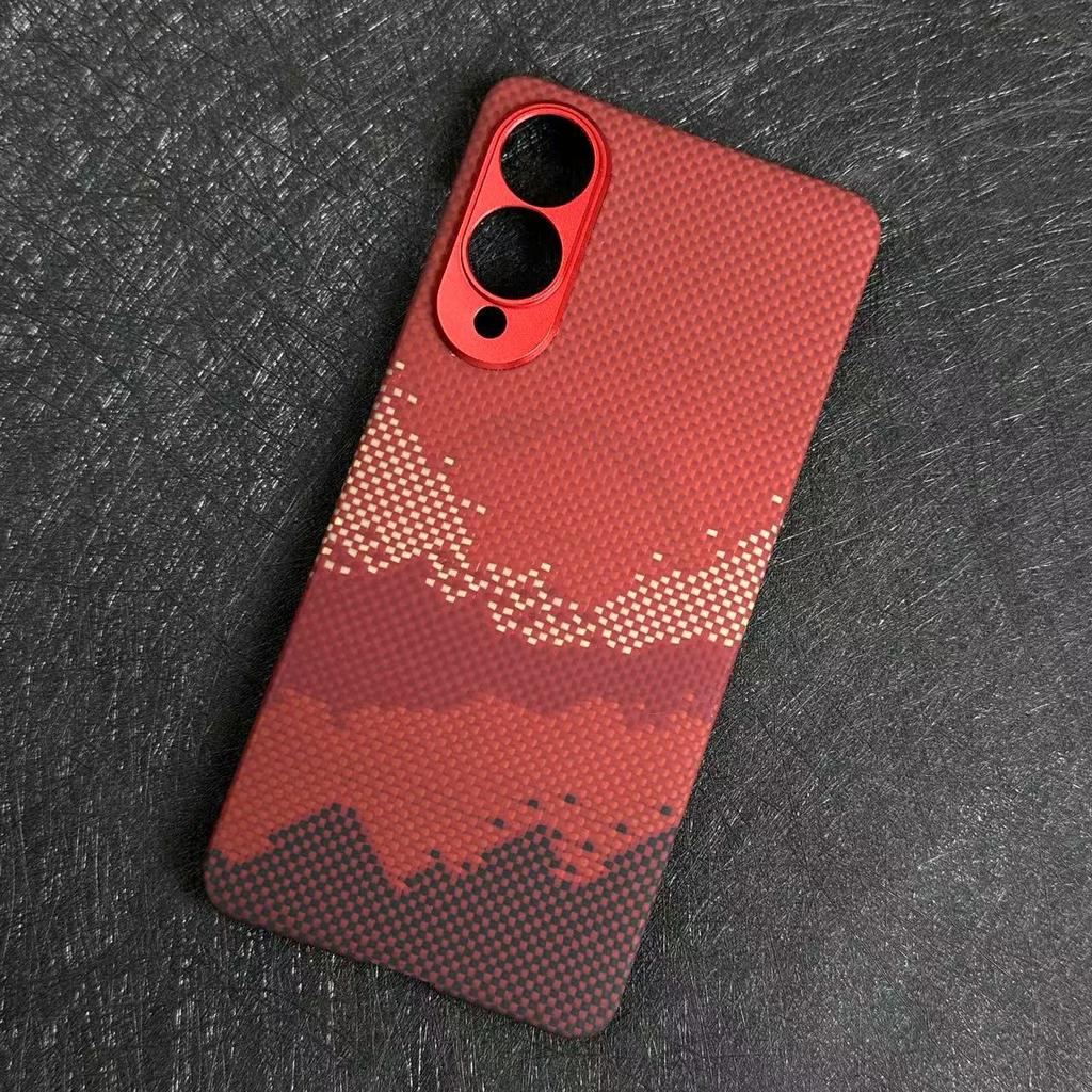 Новый Sunset Подходящий для Samsung S25Edge Кевларовый Чехол для Мобильного Телефона Тонкий Бизнес S25Edge Защитный Чехол Магнитная Адсорбция