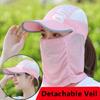 Neck Cover Sun Protection Hat Quick-dry Hat Face Cover Cap Breathable Wide Brim Baseball Cap  Women