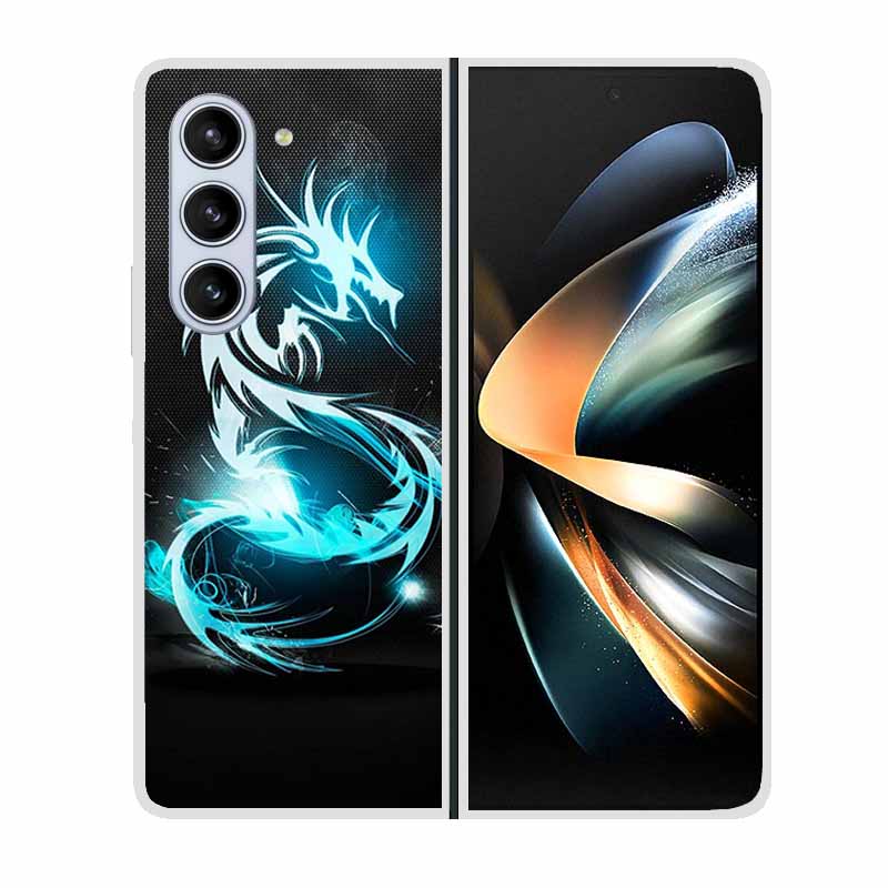 Чехол для Samsung Galaxy Fold 6 Крутое Космическое Животное Прозрачные Жесткие Чехлы для Телефона для Galaxy Z Fold6 5G 2024 Задняя Крышка Zfold6 Чехлы Capa