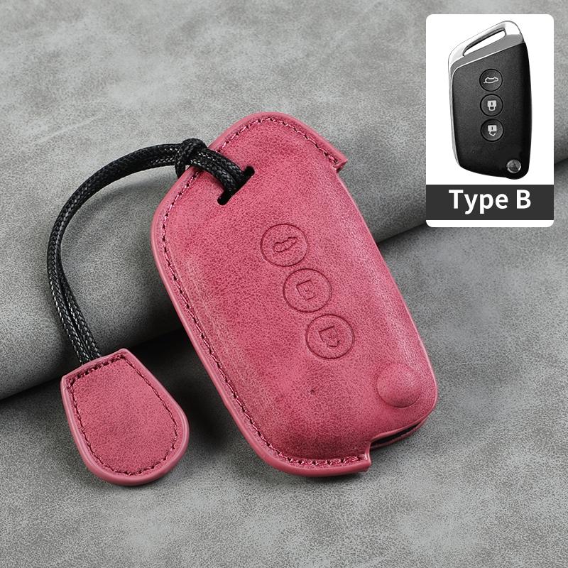 Leather Car Key Case Cover Shell For Baojun 560 Rs-5 530 630 310 E100 310W 510 730 360 Holder Fob Keychain Interior Accessories