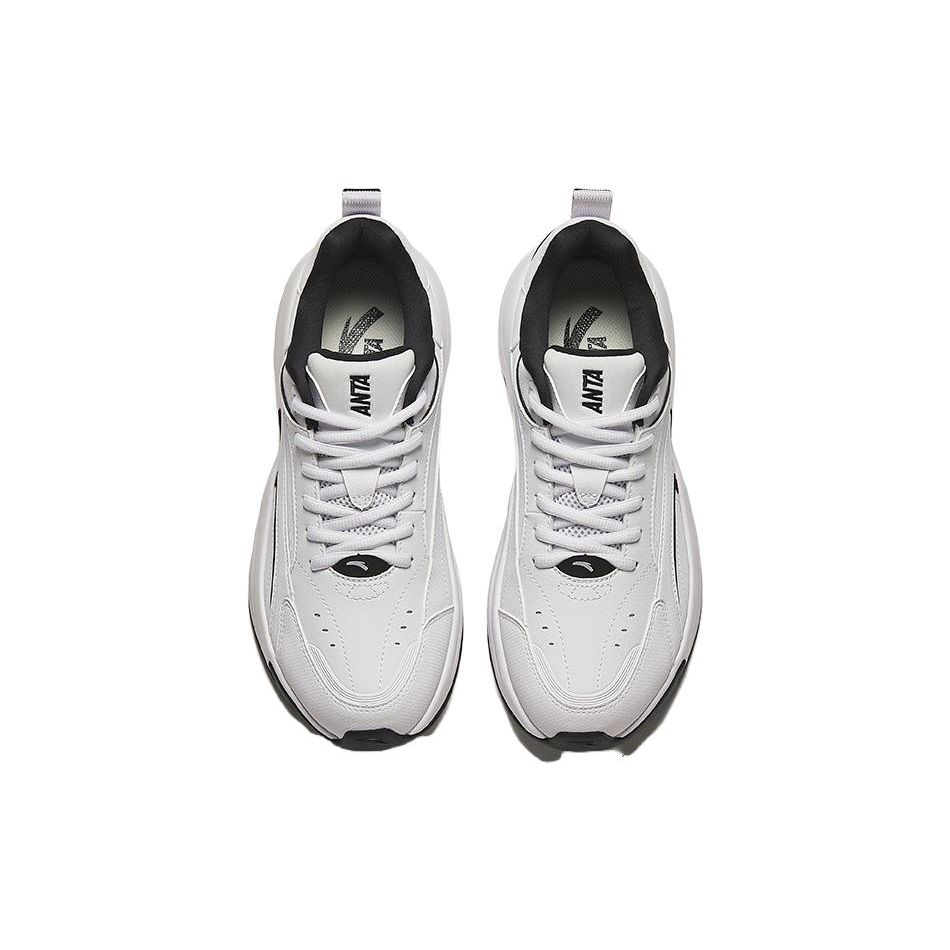 Anta Ткань Синтетическая кожа Ace Амортизирующие Легкие Низкие Кроссовки Папа Мужские Кроссовки Белые 912338802-10
