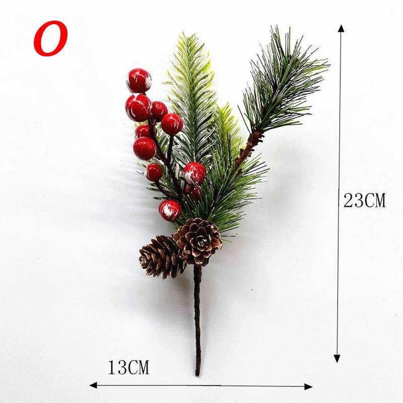 Искусственная Рождественская Елка Сосновые Ветви Рождественские Ягоды Для Рождества DIY Украшения для Венка Ноэль Настольные Украшения Детские Подарки