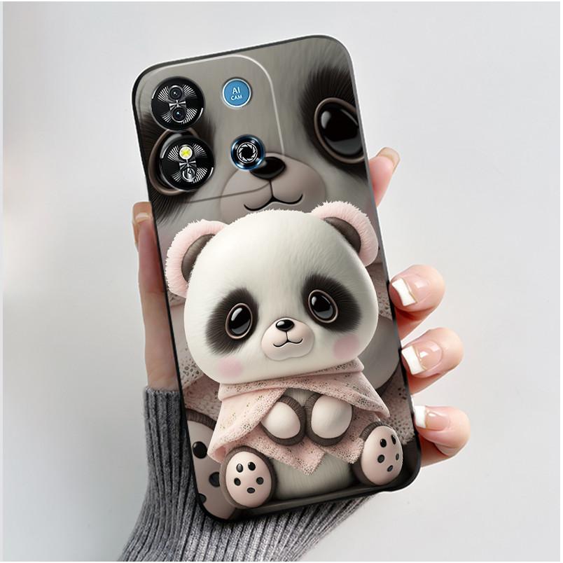 Для Oukitel C57S C57 Pro Plus Ultra Чехол BLU J12 Задняя крышка Милое Сердце Любви Кролик Черный ТПУ Мягкий Силикон Защитный Чехол для Телефона