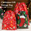 30X40 40X55 см Мешок для подарков Санта-Клауса 2026 Новогодний мешок для конфет Праздничная рождественская вечеринка Нетканый подарочный мешочек с завязками Navidad