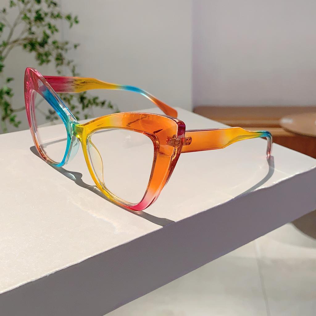 Оверсайз очки «кошачий глаз» женские стильные винтажные очки для защиты от синего света, оправа конфетного цвета в форме бабочки