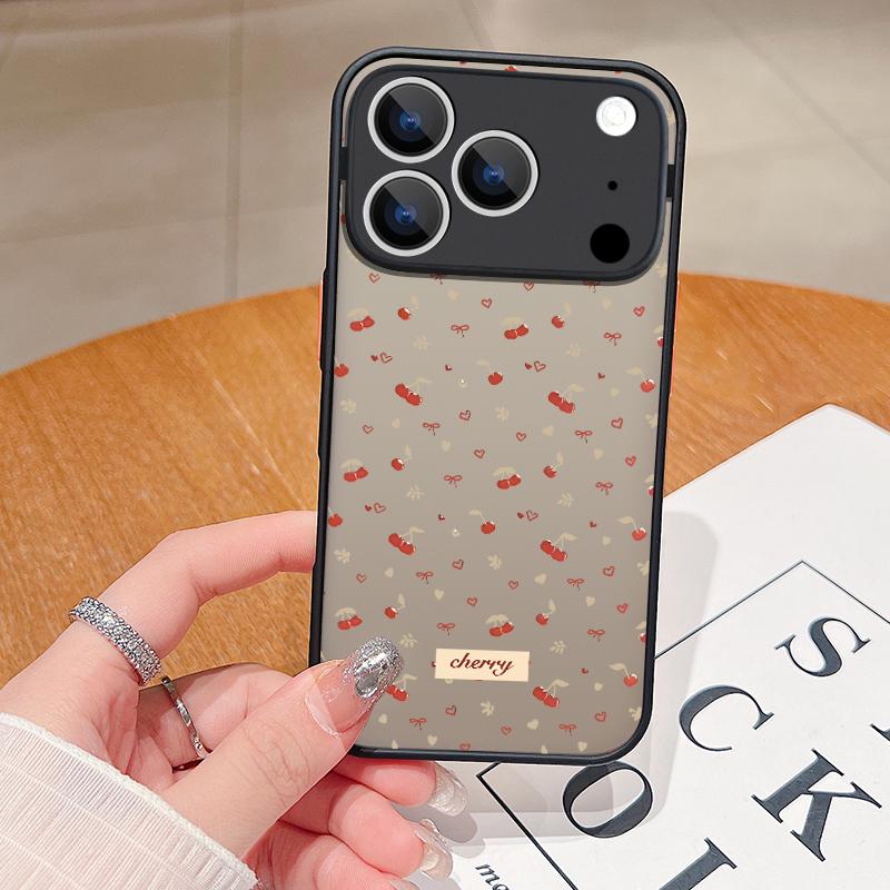 Shockproof Soft Edge Hard PC Matte Phone Cover For iPhone 17 Air 16e 16 15 14 Pro Max 13 16 17 Pro 17 Flowers Print Case