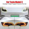 Защитная пленка PPF для Tesla Model 3 Y S X из TPU, затемненная, для фар, задних фонарей, противотуманных фар, пленки, меняющие цвет