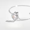Sweet Love Pearl Necklace French Vintage Heart Shaped Collar Chain with Micro Set Zircon Elegant
