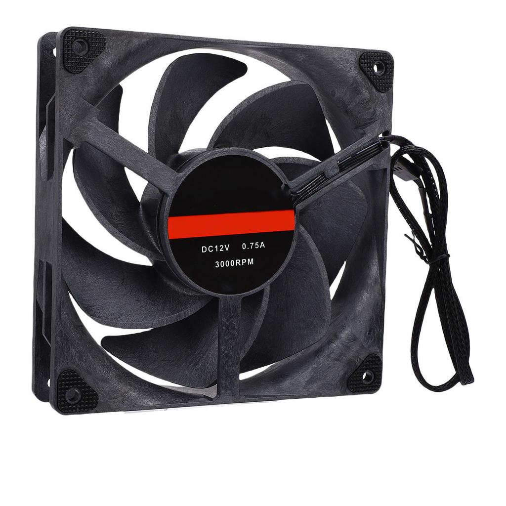Вентилятор для ПК Компьютерный 140 мм Корпусной ЦП 4-контактный PWM 3000 об/мин Охлаждение Бесшумный Низкий уровень шума с двойным подшипником 8 винтов