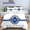 Vancouver Whitecaps Football Club Pattern Bedding Quilt Set  Home Decoration  Gift (1 * duvet cover + 2 * pillowcase  without core)