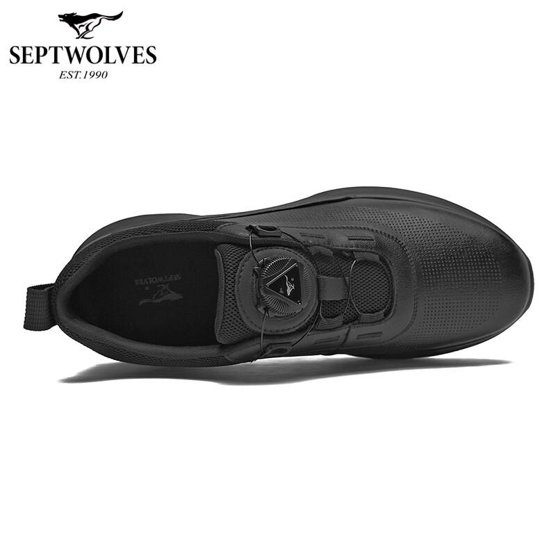 Мужские дышащие кожаные спортивные туфли Sevenwolves с поворотной пряжкой