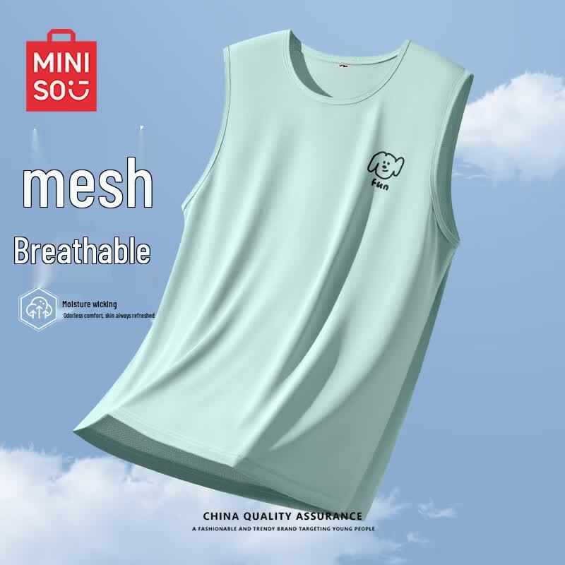 MINISO Мужской охлаждающий жилет из ледяного шелка с сеткой