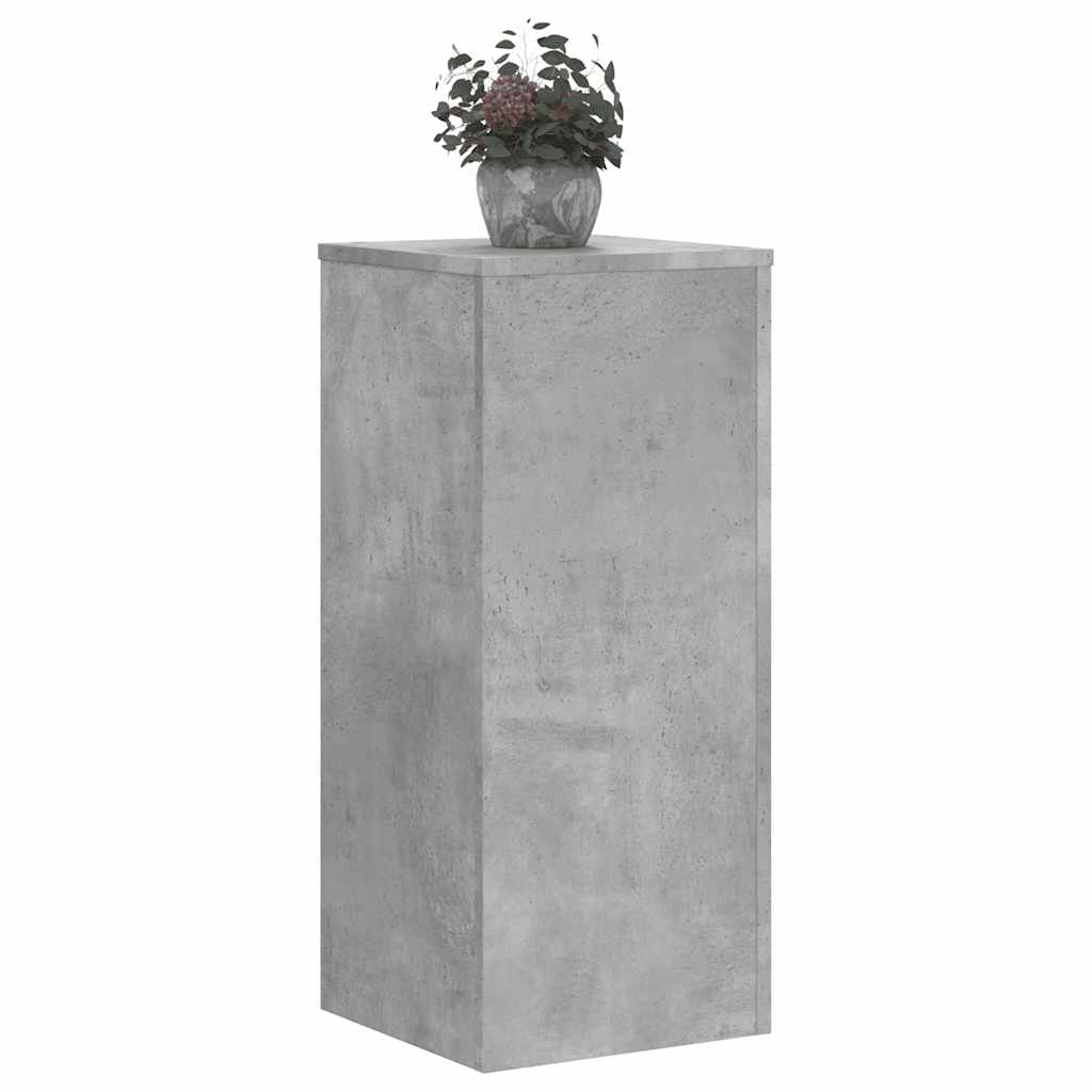 vidaXL Pflanzenständer 2 Stk. Betongrau 30x30x70 cm Holzwerkstoff