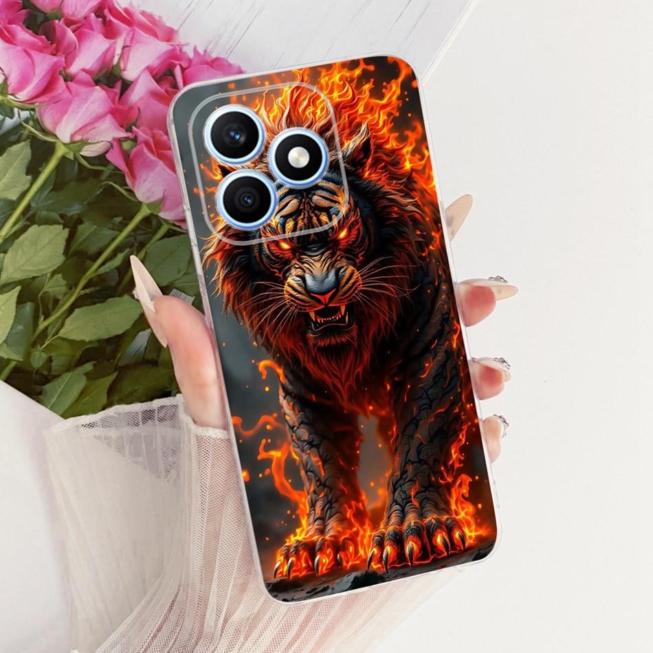 Для Honor X8d 2026 Крутой Чехол для Телефона с Рисунком Дракона и Тигра Для Honor X8D 4G Мягкий Силиконовый TPU Чехлы Бамперы