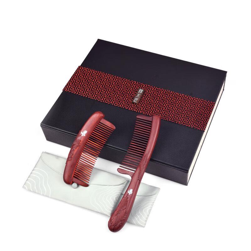 Загар Древесина грецкого ореха плотника Гребень Подарочный набор