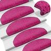 VidaXL Stair Carpet 15 Pieces 65 X 21 X 4 Cm Pink Semicircular Large 322381