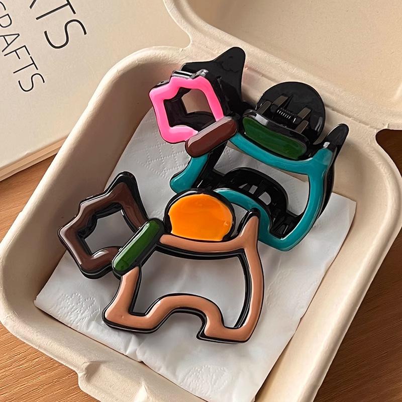 Мультяшная заколка для волос в виде щенка, цвет масляной живописи, зажим для волос, креативные заколки для волос, аксессуары для волос