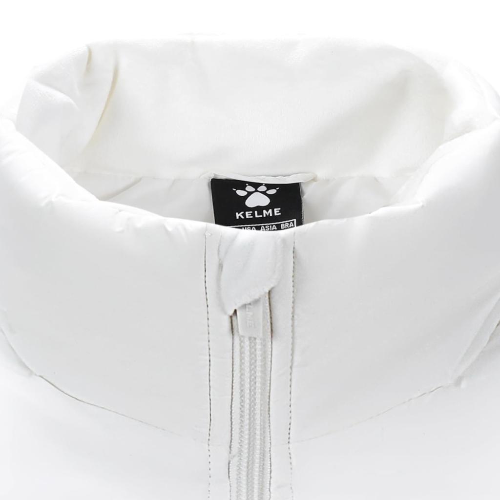 Kelme Men's Padded Vest, Active Vest, Warm, Lightweight, Sleeveless, Cold Weather Protection (White, Size L)