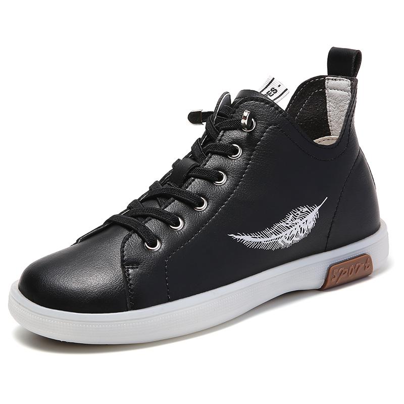 2025 Кожаная женская обувь Повседневная обувь Полусапожки на мягкой подошве Нескользящая обувь в британском стиле Повседневная обувь Женская 35-41 размер